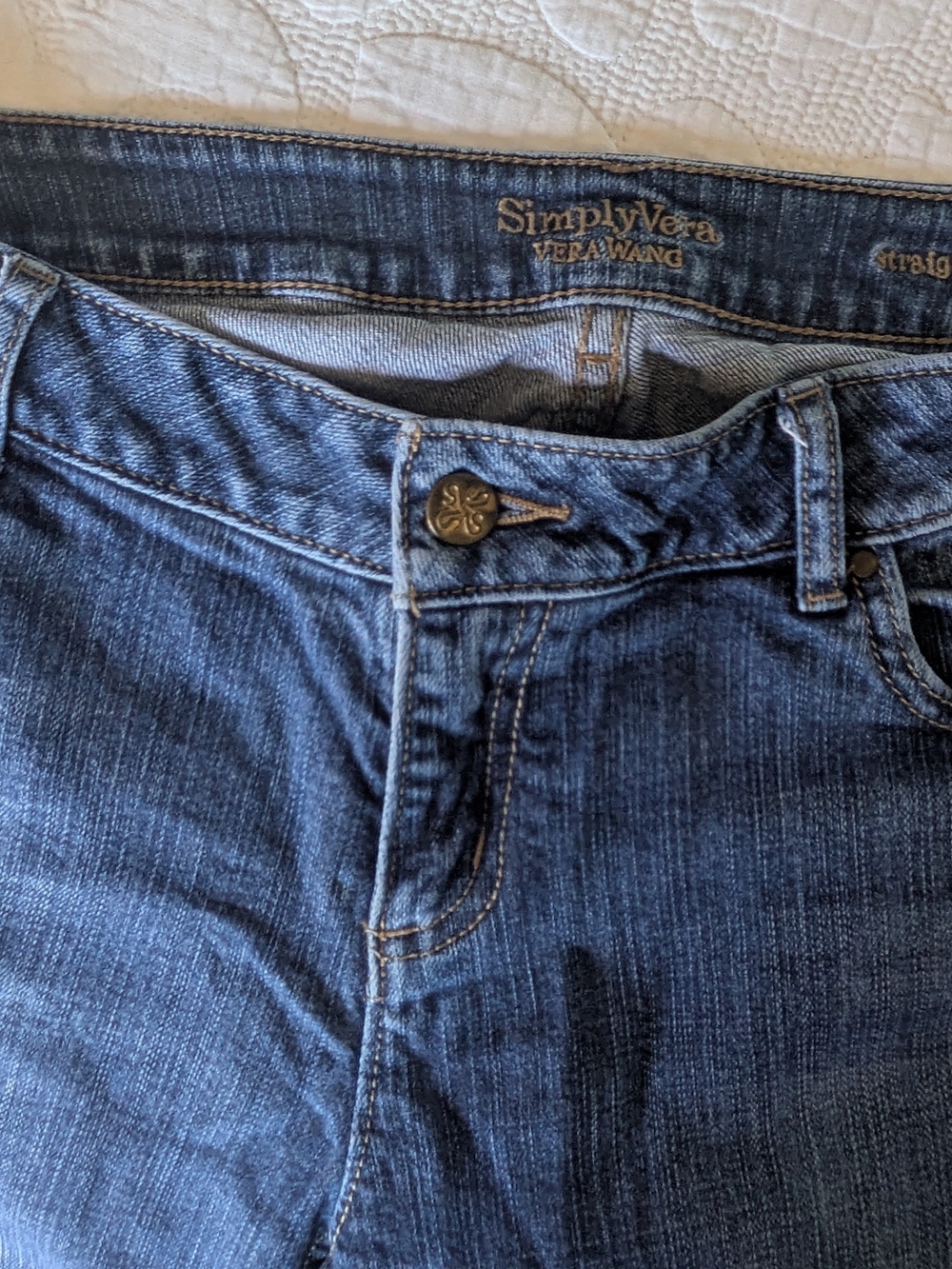 Simply Vera Vera Wang Women’s Blue Straight Jeans